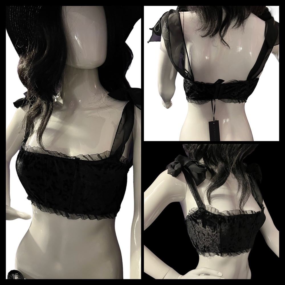 Set of two  Black velvet lingerie - Picture 2 of 10